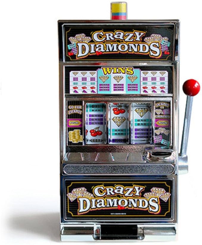 Mini Slot Machine, Nostalgia Retro Arcade Slot Machine Coin Bank Portable Handheld Game Machine Toy with Lights & Sounds, Rechargeable Machine Arcade for Adult Kids