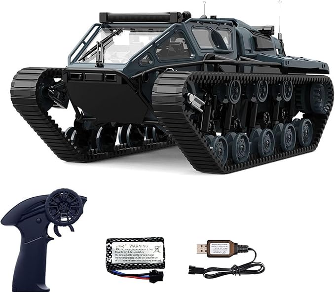 1/18 2.4G RC Tracked Off Road Vehicle C8812 Wireless Remote Drifting Car 360 Rotation LED Lights Battery Dual Motor RTR Model Hobby Grade Model for Adult Hobby(Gray)
