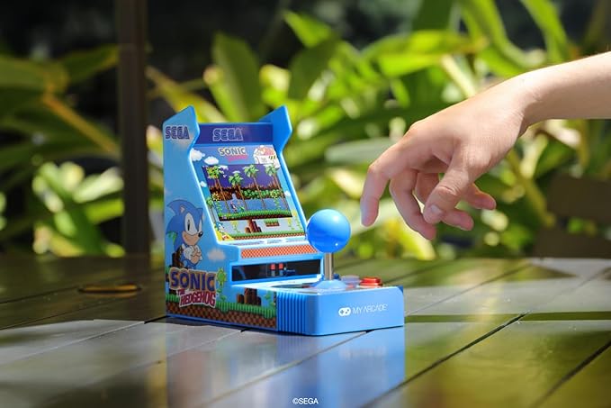 My Arcade Sonic Joystick Player: Sonic The Hedgehog, 2 Games in 1, Sega Classic, Gifts for Kids and Adults