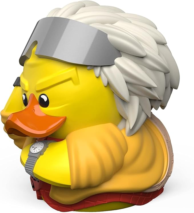 TUBBZ Boxed Edition 2015 Doc Brown Collectible Vinyl Rubber Duck Figure - Official Back to The Future Merchandise - Retro Comedy Action Film Movies