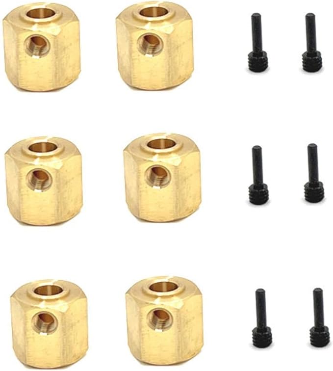 RC Car Wheel Hexes Remote Control Car Widened Combiner Remote Controlled Vehicles Accessories, Replacement Drive Adapter, 6x6 Has Output Shaft
