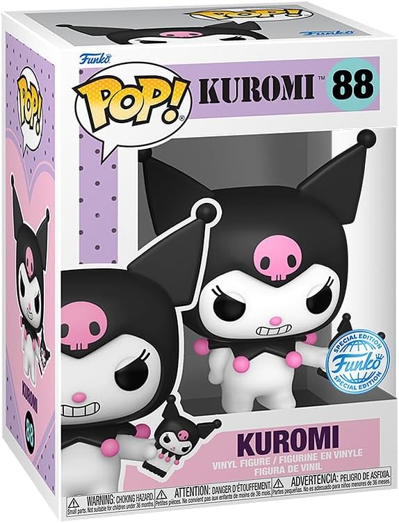 Hello Kitty - Kuromi with Phone Exclusive Vinyl Figure Collectibles Bundle with Compatible Funko Pop Box Protector
