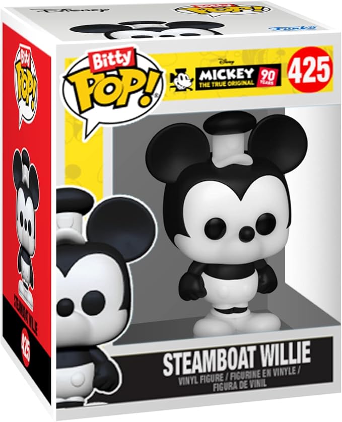 Funko Bitty POP! Disney - Minnie, 4-Pack - Minnie Mouse (red Dress), Daisy Duck, Donald Duck and A Surprise Mystery Mini Figure - 0.9 Inch (2.2 Cm) Collectable - Stackable Display Shelf Included