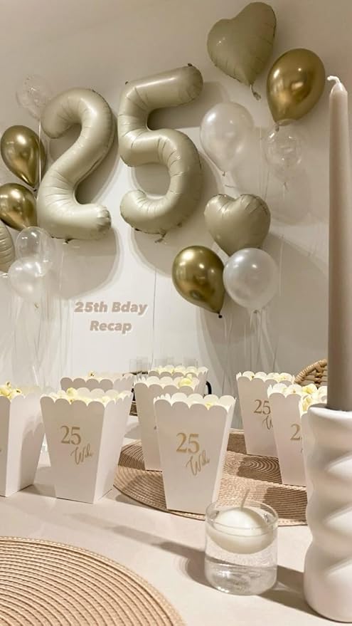 Number Balloon 40Inch, Cream Number 19 Balloons Birthday Decoration for Men & Women, Foil Cream Party Decorations for Birthday Wedding Engagement Memroial Day's