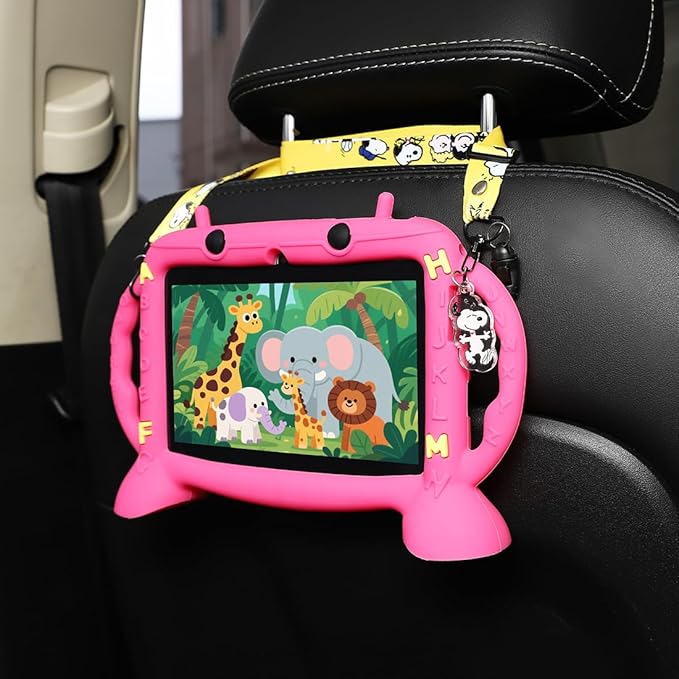Kids Tablet, Android 11 Tablet for Kids 7 inch 2-10, Educational Learning Toddler Tablet, 3GB RAM+32GB ROM Storage, Google Play YouTube, Baby Girl boy Present (Red)