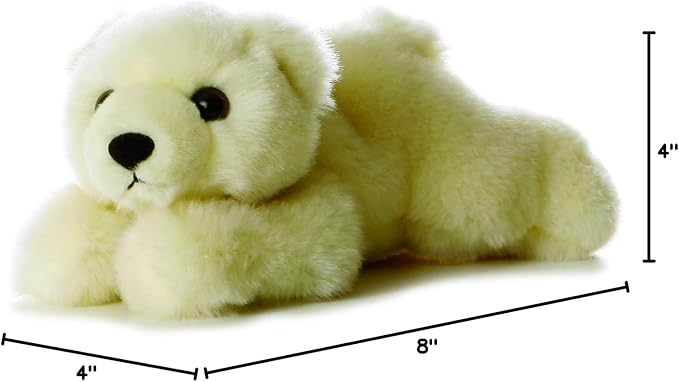 Aurora® Adorable Mini Flopsie™ Lil' Slushy™ Stuffed Animal - Mini Companions Ready for Playful Adventures - for Kids All Ages, Toddlers, Adults, and Families - White 8 Inches