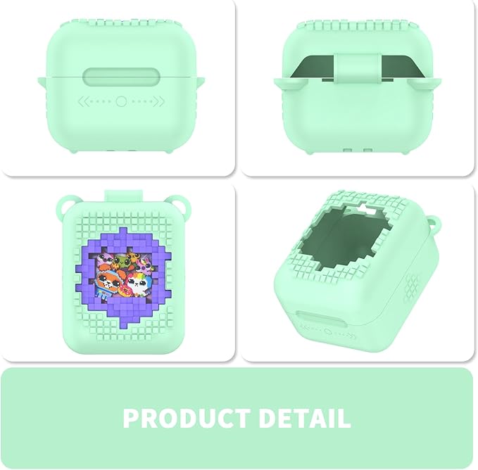 Soft Silicone Case for Bitzee Interactive Toy Digital Pet, Shockproof and Protective Carrying Case for Bitzee Interactive Electronic Pets with Lanyard (Mint Green)