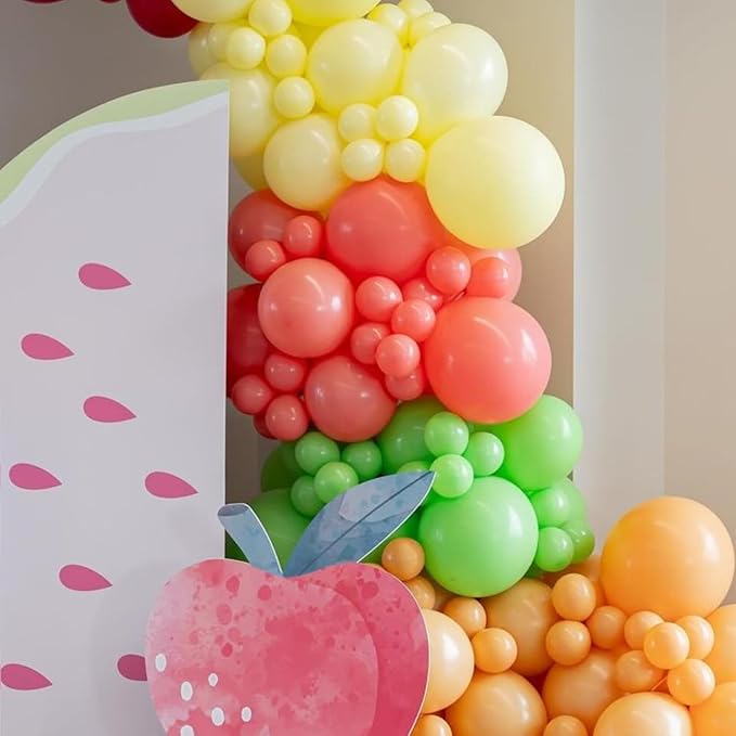 Pink and Yellow Balloons, 12 Inch Retro Blush Yellow Balloons, Dusty Pink Maca Orange Latex Balloon for Girls Boho Daisy Groovy Fall Birthday Bridal Shower Wedding Engagement Thanksgiving Party Decor