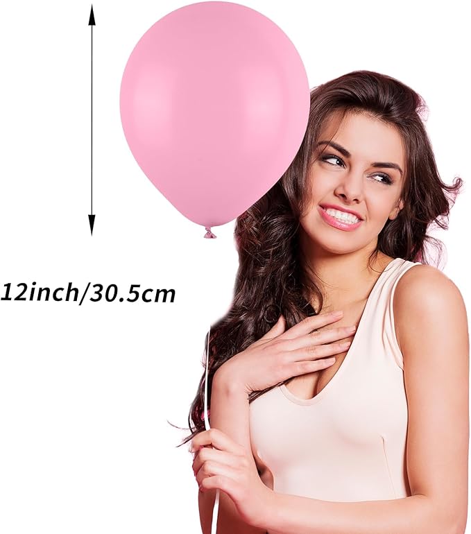 Pink and Blue Balloons Set, 12 Inch Pastel Pale Blue Pink Confetti Latex Balloons, Light Blue Pink White Balloon Kit for Boy or Girl Gender Reveal Party Birthday Baby Bridal Shower Decorations