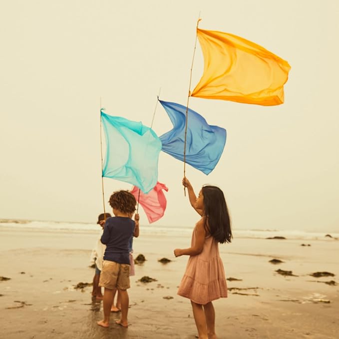 Sarah's Silks Playsilk - 100% Real Silk, Hand Dyed, Bright Colored Play Scarves | Montessori and Waldorf Toys for Dress up, Imaginative, and Pretend Play (35" x 35")
