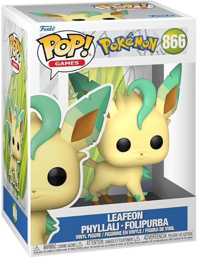 Funko Pop! Games: Pokemon - Leafeon - Collectible Vinyl Figure - Gift Idea - Official Merchandise - Toys for Children and Adults - Video Games Fans - Doll for Collectors and Exhibition