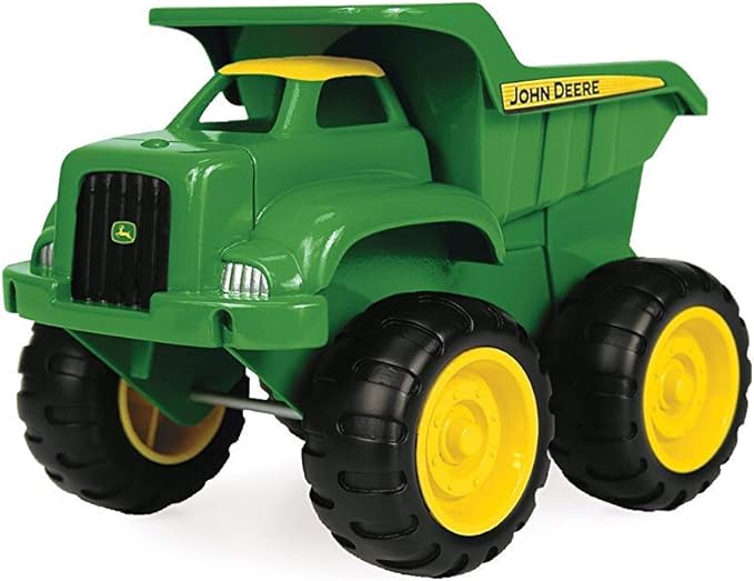 TOMY John Deere Vehicle Set - Includes Dump Truck Toy and Tractor Toy with Loader - Kids Outdoor Toys - Kids Construction and Sandbox Toys - 6 Inches - 2 Count - Ages 18 Months and Up