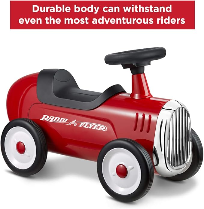 Radio Flyer Little Red Roadster, Toddler Ride on Toy, Ages 1-3, 24“ Length