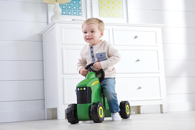 John Deere Ride On Toys Sit 'N Scoot Activity Tractor for Kids Ages 18 Months and Up, Green