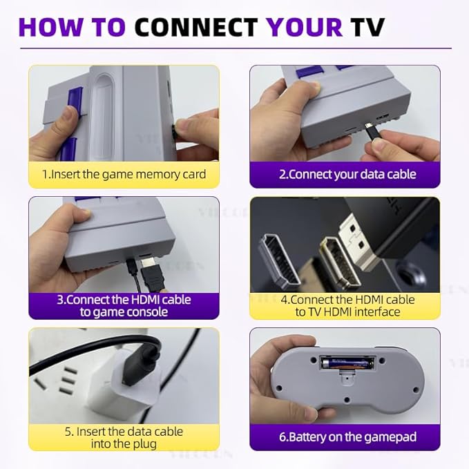Video Game Console 16Bit Super Game Machine Built in 5000 Classic Games Support HDMI 4K TV Plug Play Retro Gaming Console System with Dual Wireless Controllers Gift