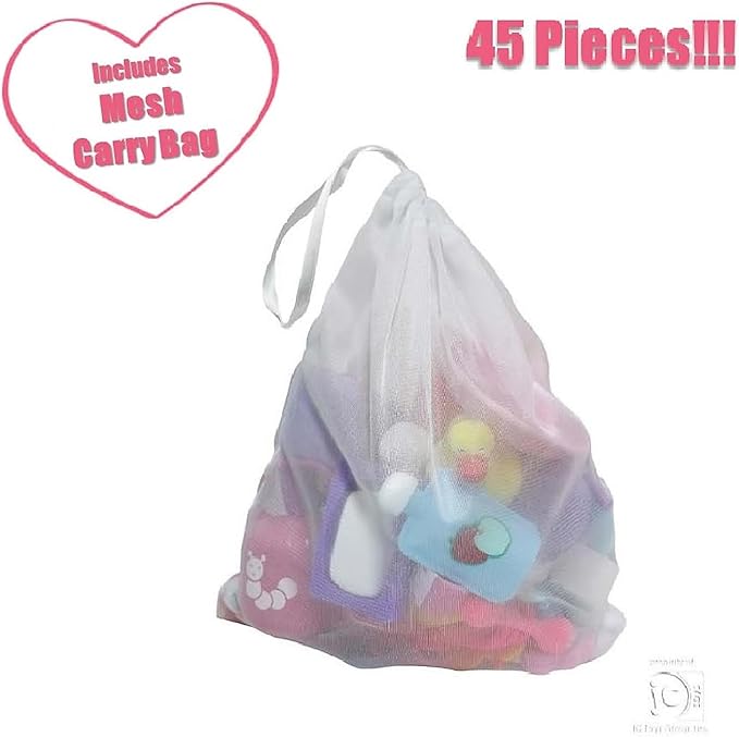 Baby Nursery 45 Piece Accessory Bag | JC Toys - for Keeps Playtime! | Accessories fit Most Dolls up to 15" | Play Accessories | Ages 2+