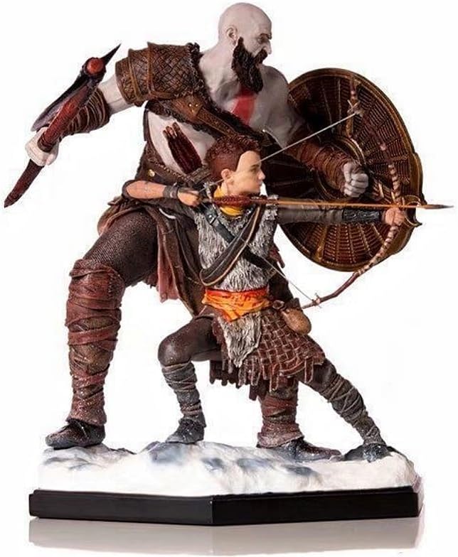 Ragnarok Figure, Kratos and Atreus Action Figures, 20cm/7.9inch PVC Game Character Figurine Statue Decoration Toy Collectible Gift