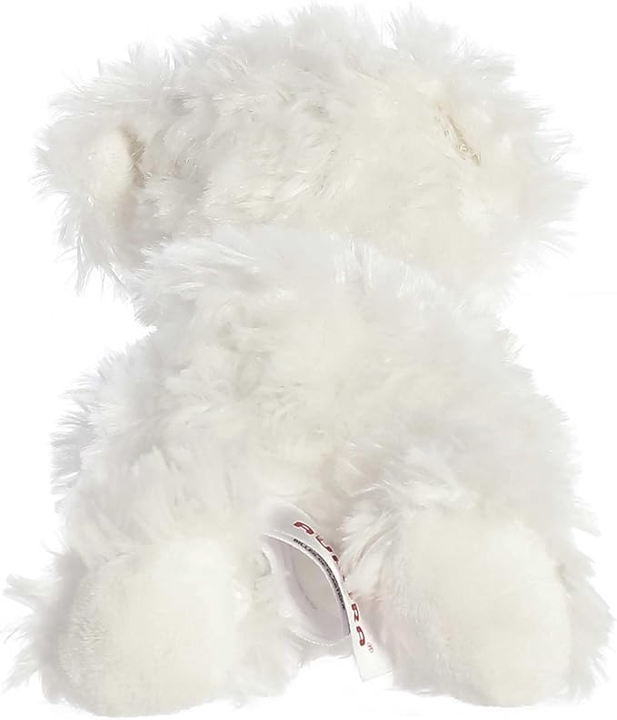 Aurora® Adorable Mini Flopsie™ Snowball™ Stuffed Animal - Mini Companions Ready for Playful Adventures - for Kids All Ages, Toddlers, Adults, and Families - White 8 Inches