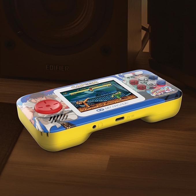 My Arcade Street Fighter II Pocket Player Pro: Capcom Officially Licensed Retro Handheld Game Consoles, 2 Games in 1, 2.75" Color Screen