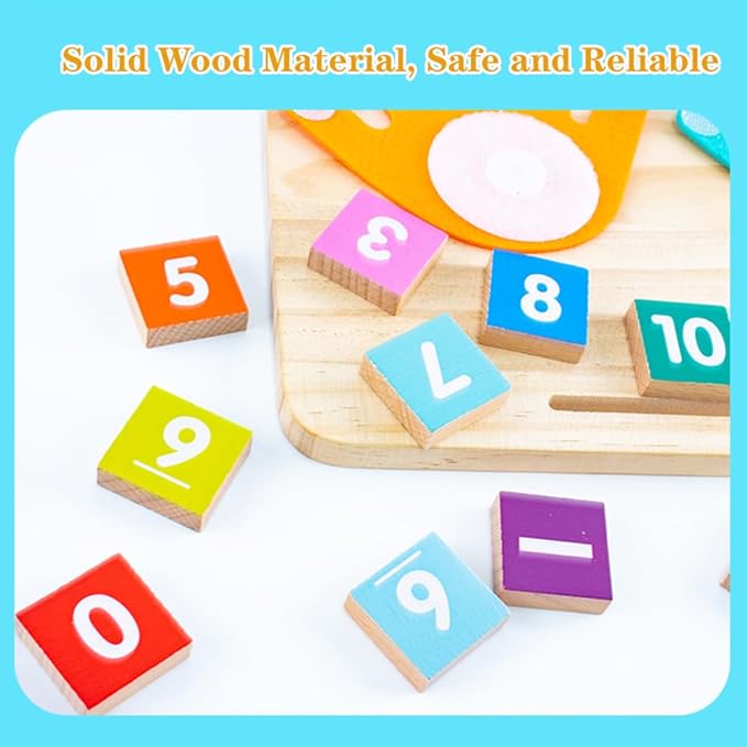 Montessori Toys for 3 4 5 Year Old,Preschool Learning Toys for Toddlers age 2-4,Educational Math manipulatives Number Counting Blocks for Kids,Birthday Christmas Stocking Stuffers for Boys Girls