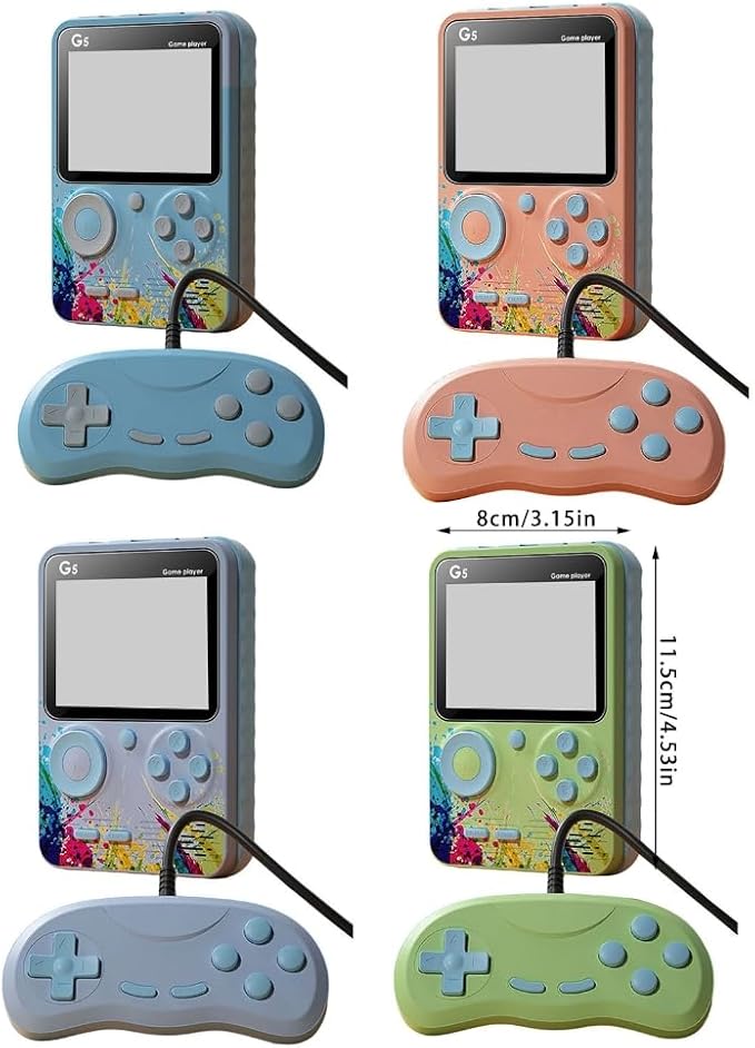 Handheld Video Game System 500 Retro Build in Rechargeable Battery Gift