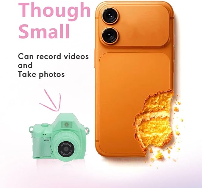 Bewinner 2K Digital Camera, Retro Keychain Camera with 1.47 Inch LCD Display and LED Light for Teens Students Travel (Light Green)