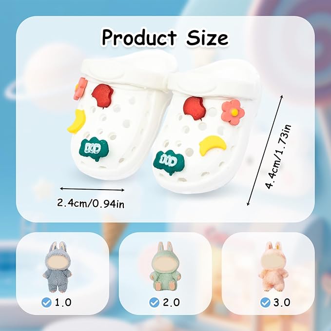 Doll Shoes, Premium Fashion Shoes for 17 Cm Doll Accessories Easter Gifts,Doll Dress Up Decoration Accessories Easter Gifts Wings (White