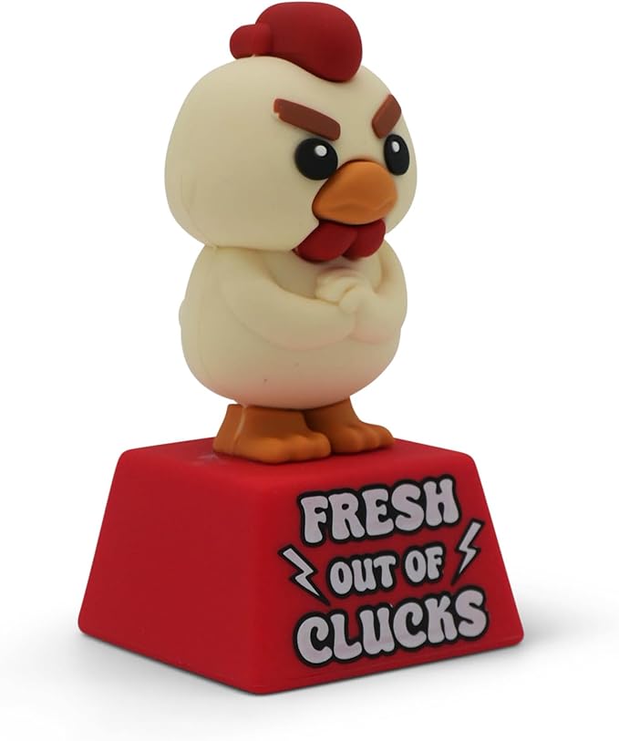 Miniature Desk Figurine – Cute & Quirky Office Decor for Desk, Shelf, or Workspace – Fun Tiny Collectible Statue for Adults, Coworkers, or Home Office Gift-Out of Clucks