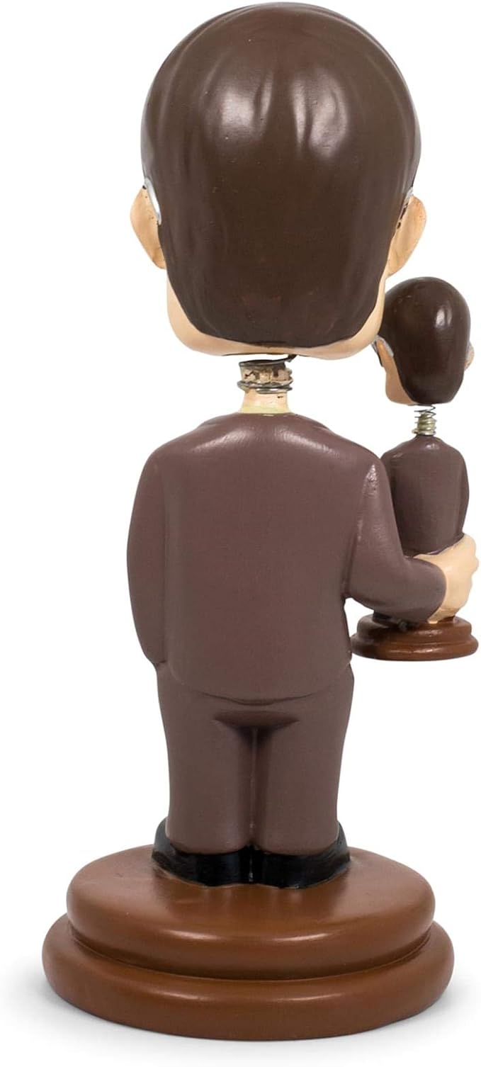 Surreal Entertainment The Office Double Dwight Resin Bobblehead | Collectible Action Figure Statue, Desk Toy Accessories | Novelty Gifts for Home Office Decor | 5 Inches Tall