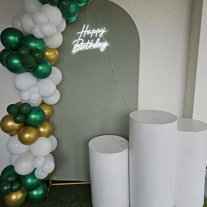 Chrome Green Balloons, 50 PCS 10 Inch Double Stuffed Metallic Dark Green Balloons, Shiny Thick Chrome Metallic Balloon Latex Helium Balloon for Birthday Wedding Graduation Party Decoration Supplies