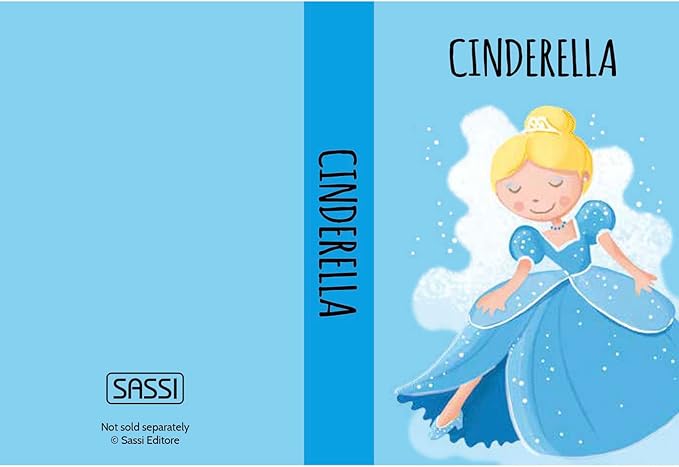 Sassi: My First Library - Fairy Tales - 8 Cardboard Mini-Book Set, Learn by Reading & Playing, Illustrated Story Books, Portable Box, Kid-Toddlers 2+