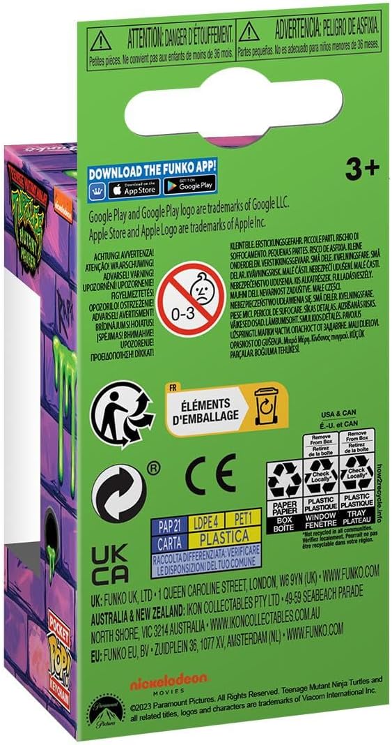 Funko POP! Keychain: Teenage Mutant Ninja Turtles (TMNT) - Leonardo Novelty Keyring - Collectable Mini Figure - Stocking Filler - Gift Idea - Official Merchandise