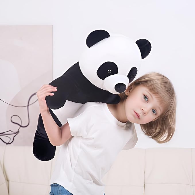 24" Giant Panda Bear Stuffed Animal Plush Toy Cute Soft Body Panda Pillow Kawaii Big Doll, Gift for Kids Boy Girl Birthday Valentines Christmas