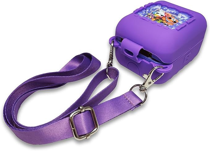JCHPINE Silicone Cover Case for Bitzee Interactive Digital Pet and Case, Protective Skin Sleeve for Bitzee Virtual Electronic Pets Accessories (for Original 15 Animals) (Purple)