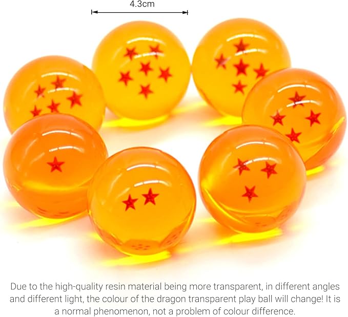 The Novel Children's Toy Dragon Transparent Play Balls Set Contains Dragon Statue + Ball 4.3cm + Acrylic Base + LED Disc+Gift Box Star can be Used as Home Decoration, Birthday Gifts and Toys