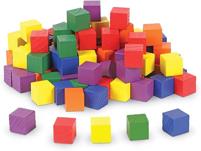 Learning Resources Wooden Color Cubes