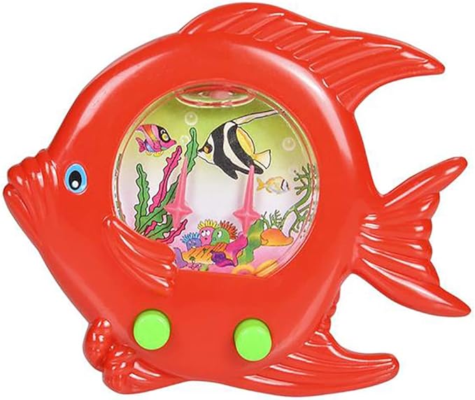 The Dreidel Company Fish Water Toy Game 5" (12-Pack), Handheld Water Games for Kids, Goody Bag Fillers, Birthday Party Favors for Children, Road Trip Travel Toys for Boys and Girls