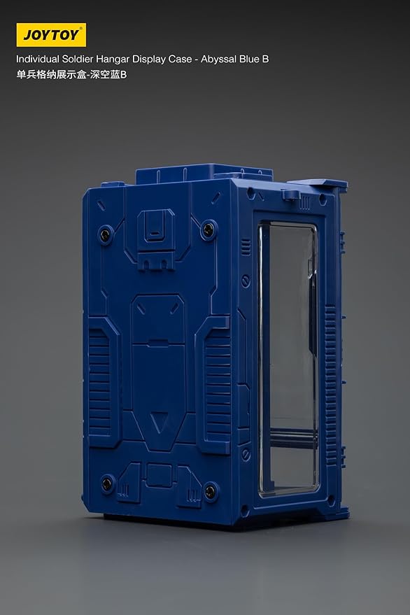 JOYTOY 5'' Display Box,Action Figures Display Case - Individual Soldier Hangar Display Case - Abyssal Blue B - Dustproof Collectibles Box Ages 15+