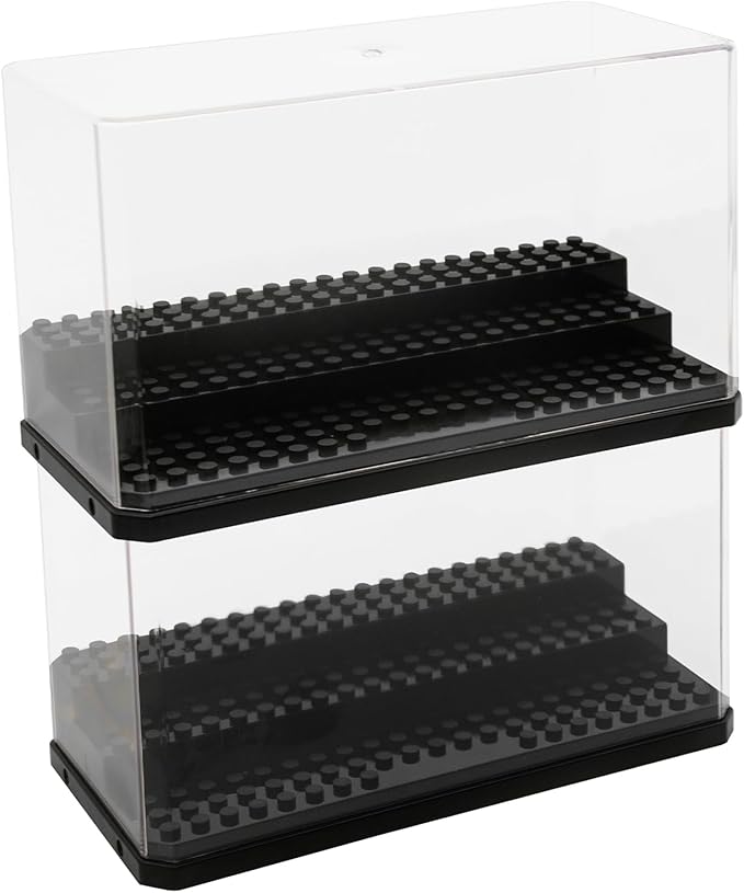 Acrylic Minifigure Display Case Stackable Action Figures Blocks Display Box, Clear Dustproof Display Case Box for Lego Lovers
