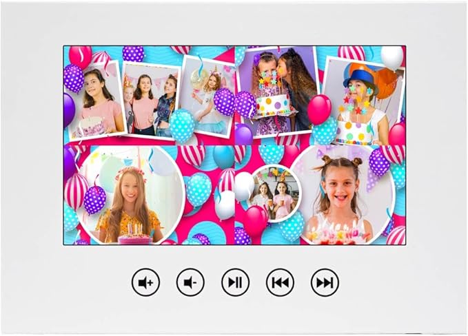 Create Your Own Girl’s Birthday Video Card – Personalized Photo Slideshow Gift – 7” Digital Screen, 256MB Storage, Rechargeable Battery, Full Color Playback
