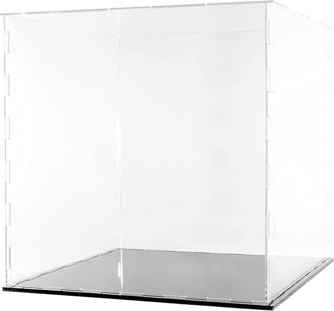 Clear Acrylic Display Case-Assemble Countertop Box for Display-Clear Display Box,Dustproof Protection Showcase for Toy Collectibles (12*12*12inch)
