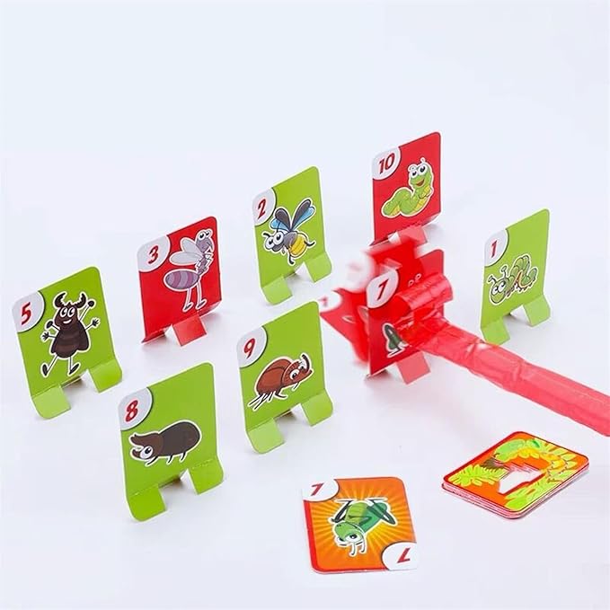 Frog Tongue Game, Tongue Shooting Game, Frog Mask with Tongue, Frog Face Mask, Frog Tongue Game with Blowing Air, Multiplayer Party Game, Insect Cardboard Included