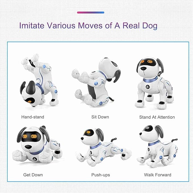 GoolRC Remote Control Robot Dog, RC Stunt Dog Robot Electronic Pet for Christmas Birthday