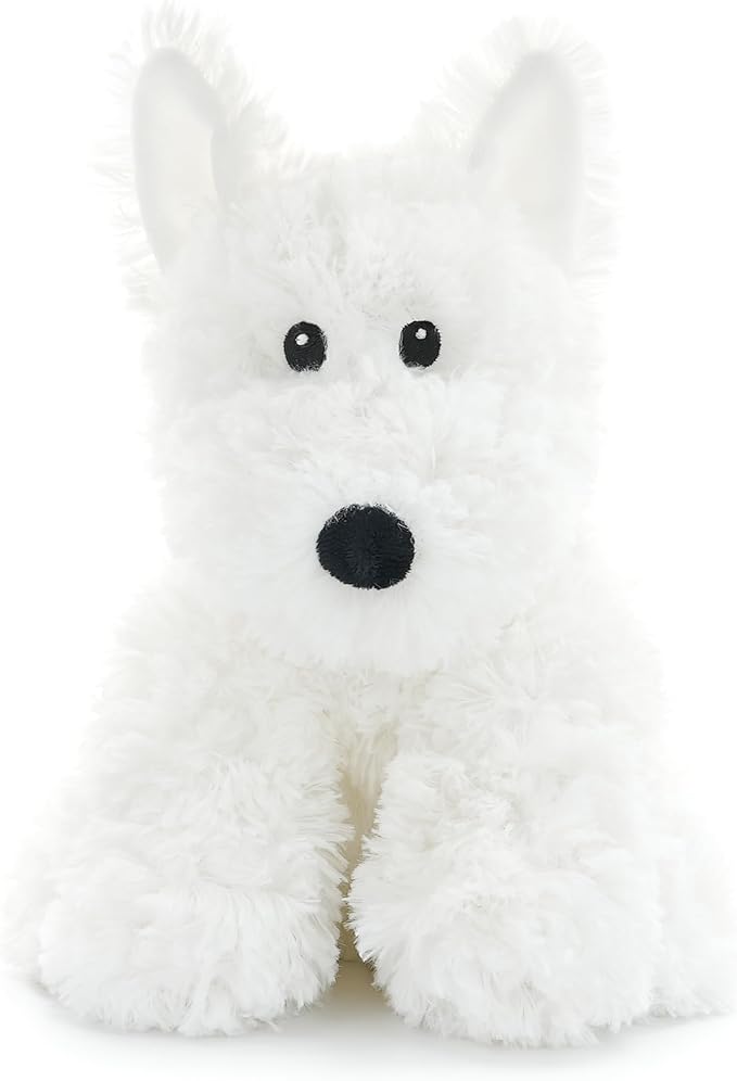 West Highland White Terrier Dog White Westie Puppy Stuffed Animals Plush Toys for Kids Girls Boys Baby Birthday Bedtime Gift, 12 inches