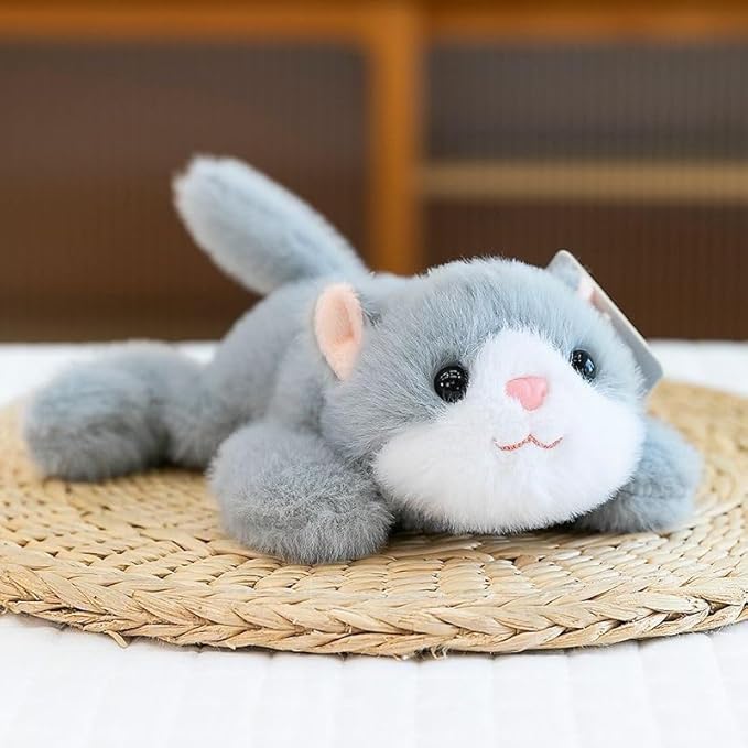 Cat Stuffed Animal Cute Plush Doll Toy 7 inch for Girls Boys Christmas (pa Grew cat)