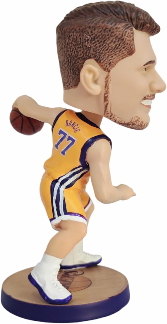 Doncic Bobblehead Basketball Action Figure - 5.3 in Hand-Painted Resin Collectible Doll - Perfect Sports Fan Gift - Doncic in Iconic 77# Jersey