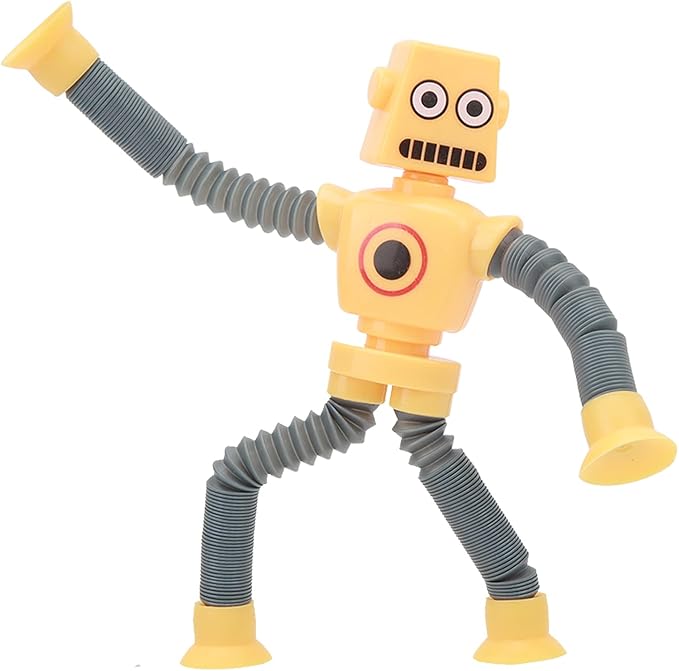 Suction Cup Telescoping Robot Toy, Extendable Arm for Pick and Play, Develops Hand-Eye Coordination, for Kids (Multiple Colors)