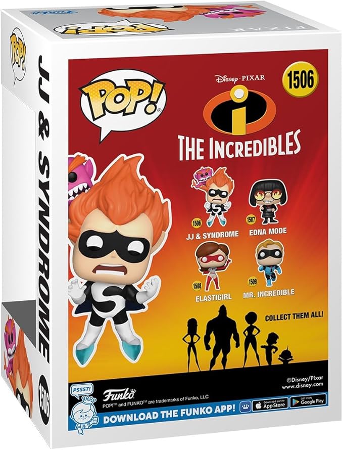 Funko Pop Disney: Incredibles 20th Anniversary - Jack-Jack - JJ & Syndrome - Disney Pixar: The Incredibles - Collectable Vinyl Figure - Gift Idea - Official Merchandise - Toys for Kids & Adults