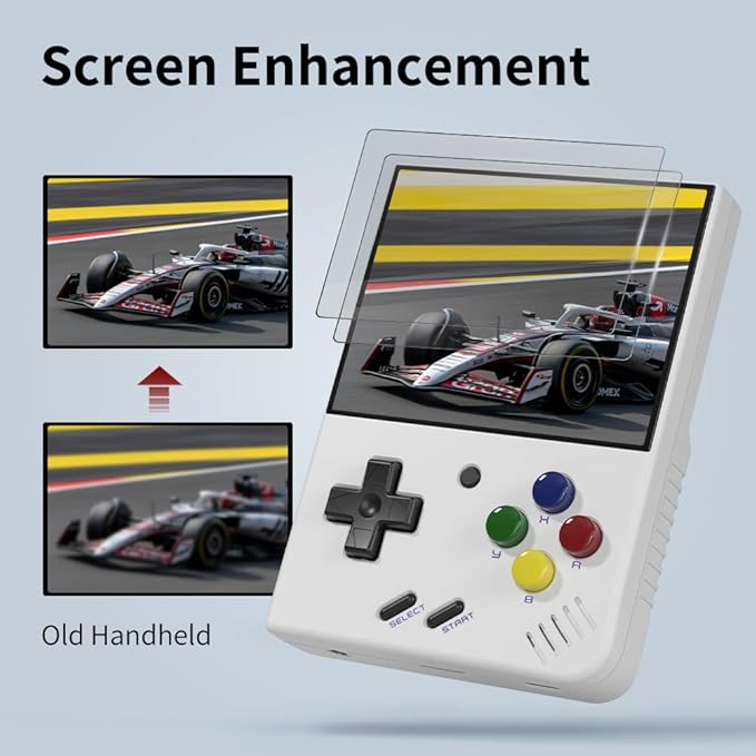 Miyoo Miyoo Mini Plus Retro Gaming Console, Handheld Game Console with 3000mAh Battery 3.5'' IPS Screen, Compatible with a Large Variety of Classic Games. Support WiFi & RTC, Black