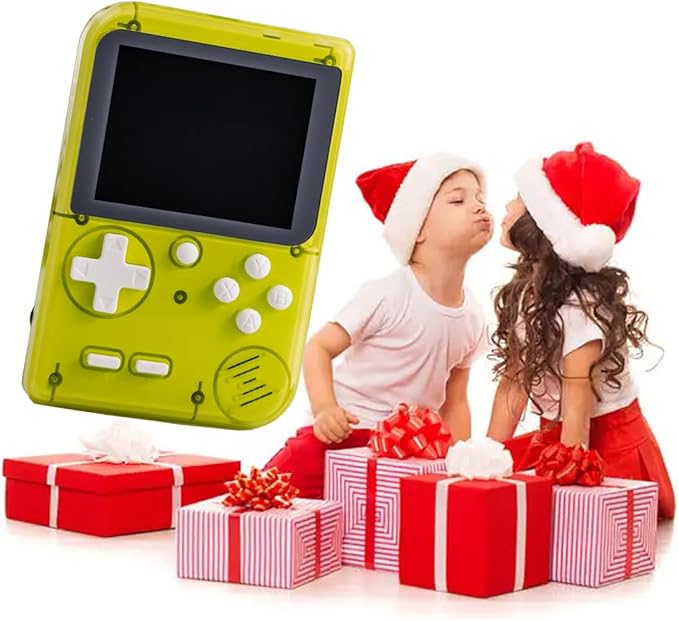 Retro Mini Game Machine with 400 Classical FC Games Handheld Game Console 2.8-Inch Color Screen Support for TV Output , Presents Birthday for Kids, Adults (Green)